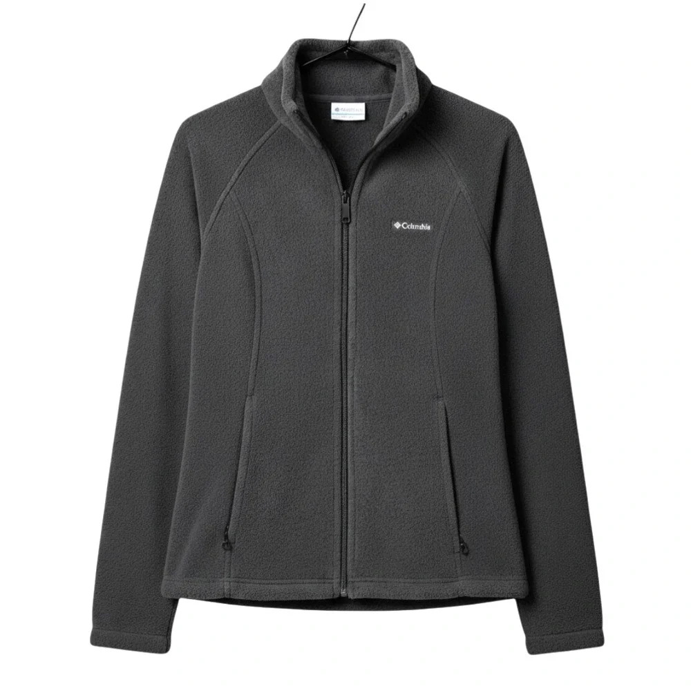 COLUMBIA Benton Springs Fleece Jacket CHARCOAL HEATHER DARK GRAY Full Zip SIZE S